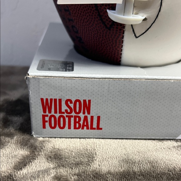Wilson NFL Authentic Brown and White Football - Picture 3 of 10